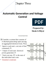 Chapter Three: Automatic Generation and Voltage Control
