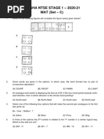 QP Odisha Ntse Stage 1 2020-21 Mat