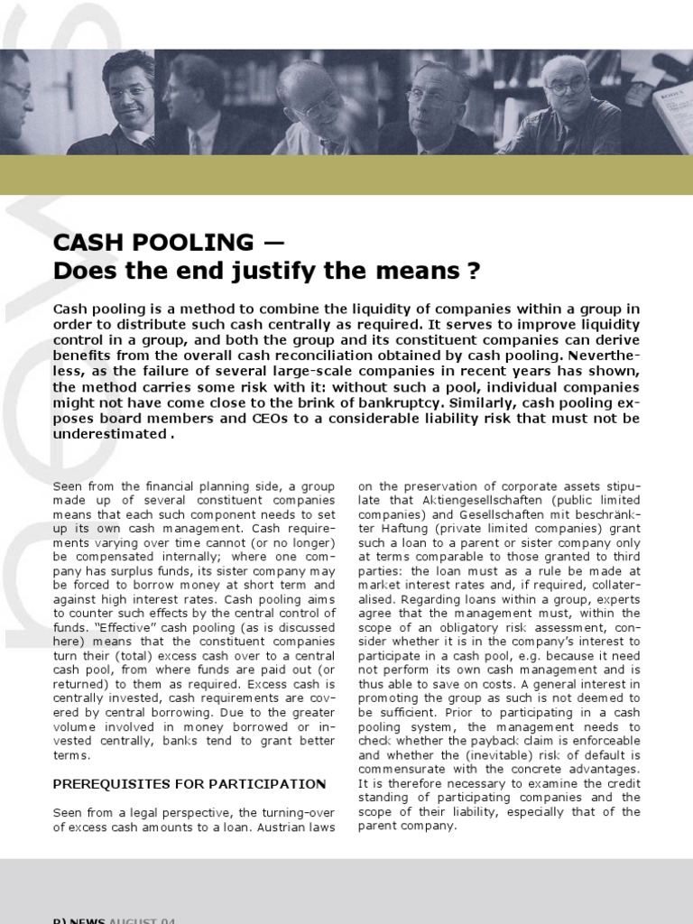 Cash Pooling: Risks and Benefits Explained | PDF | Loans | Interest