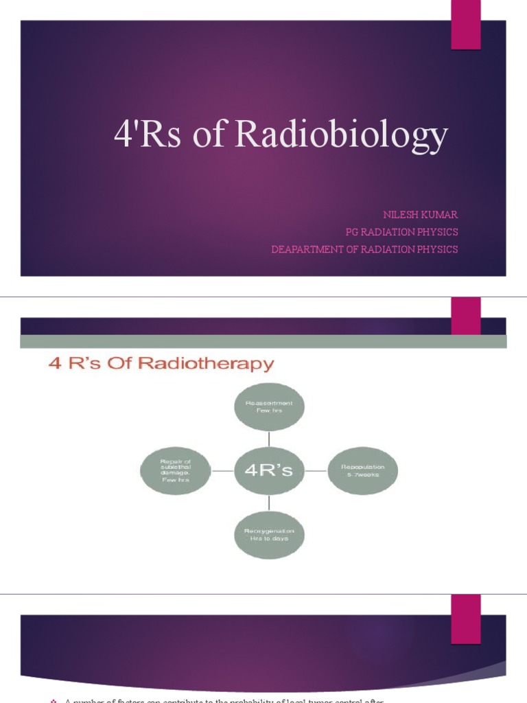 Four Rs of Radiobiology Explained | PDF | Radiation Therapy | Hypoxia ...