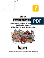 Quarter 1 - Module 2: Characteristics of Arts and Crafts in Luzon (Highlands and Lowlands)