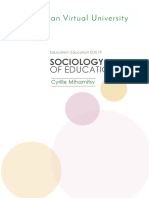 Sociology of Education by Cyrille Mihamitsy