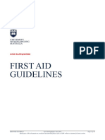 First Aid Guidelines: Uow Safe@Work