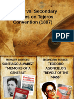 Primary vs. Secondary Sources On Tejeros Convention (1897