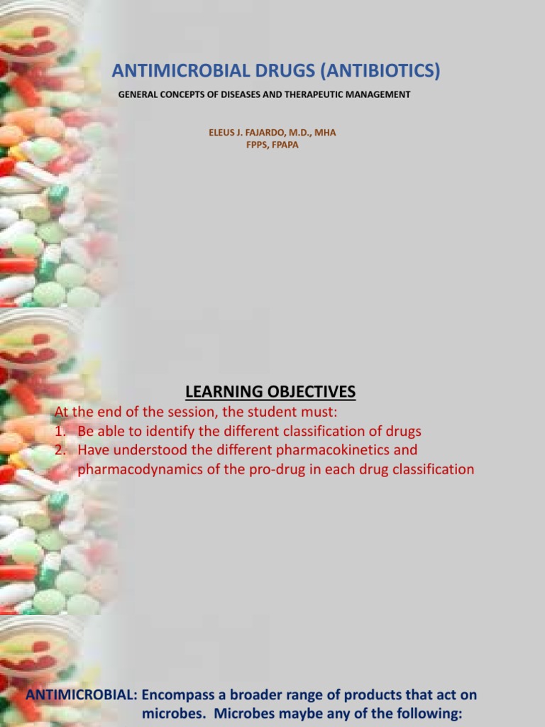 Antimicrobial Drugs: Antibiotics Overview | PDF | Penicillin | Beta ...