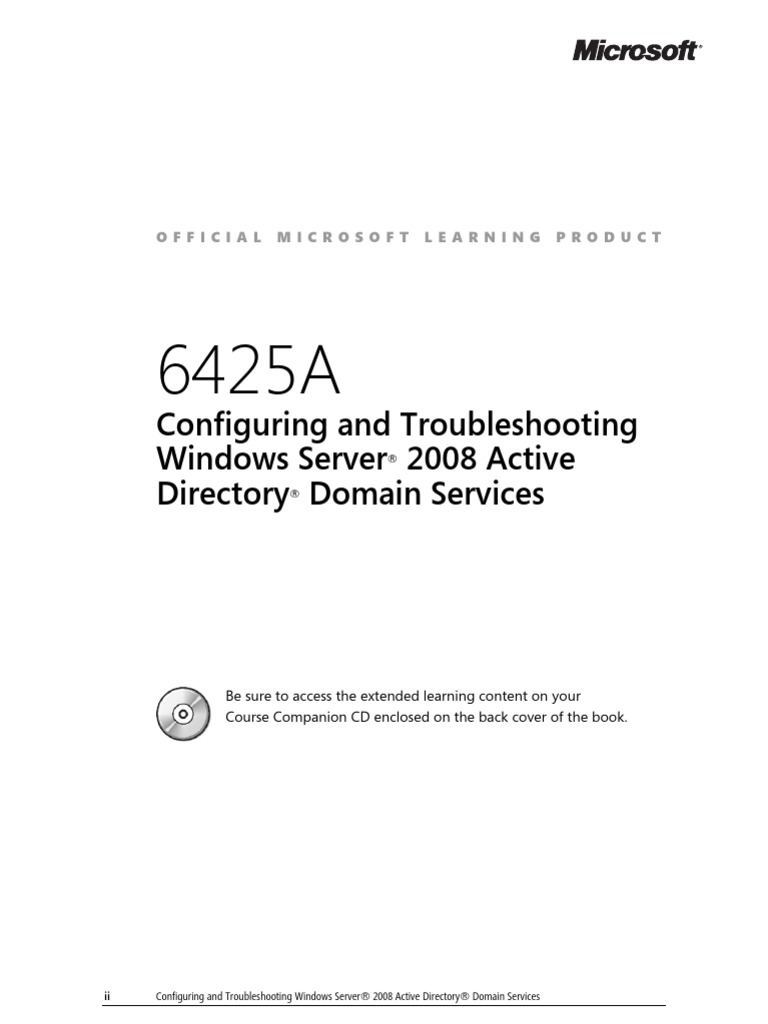 Moc 6425 Active Directory Group Policy