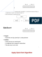 Quicksort: - Sort An Array A (P R) - Divide