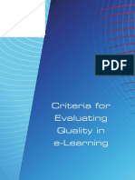 Critérios para Avaliação Da Qualidade Do E-Learning
