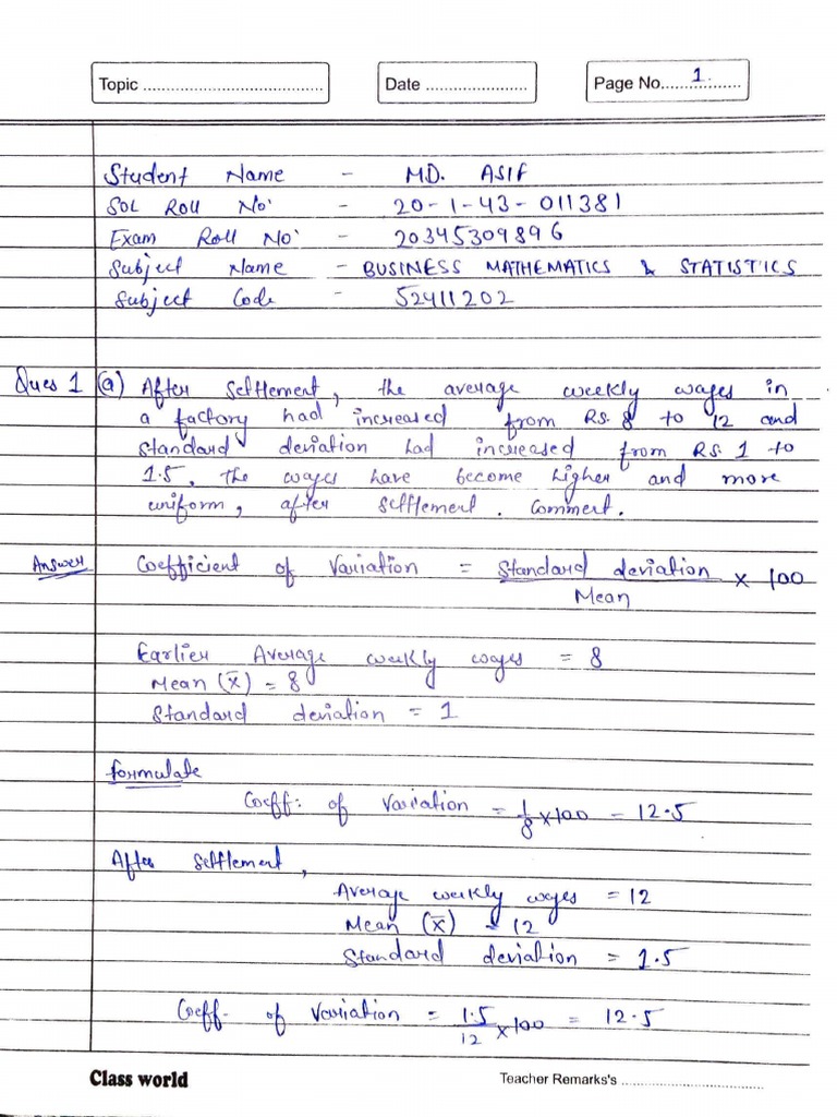 Asif Mathematics and Statistics | PDF