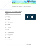 Batería de ejercicios de español