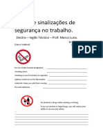 Regras e Sinalizações de Segurança No Trabalho