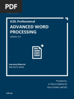 African ICDL Advanced Word Processing 2016 3.0 - Learning Material