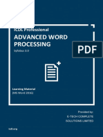 African ICDL Advanced Word Processing 2016 3.0 - Learning Material