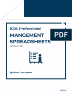 ICDL Management Spreadsheets Syllabus 3.0