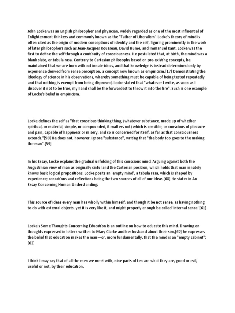 John Locke FRS PDF John Locke Idea