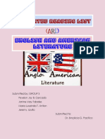 English and American Literature: Annotated Reading List