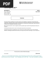 IGCSE Mathematics Paper 4 Mark Scheme | PDF