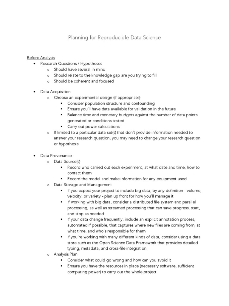 HarvardX PH527X Planning Checklist 2017 | PDF | Software | Graphical ...