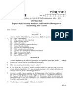 Commerce Paper 4.4 (A) Security Analysis and Portfolio Management Accounting and Finance