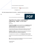 Algorithms For Protein Modelling and Engineering - Announcements