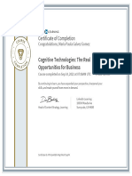 CertificateOfCompletion - Cognitive Technologies The Real Opportunities For Business