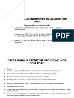 PalestraDICAS PARA O ATENDIMENTO DE ALUNOS COM TDAHslide 4