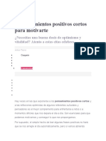 80 Pensamientos Positivos Cortos para Motivarte