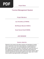 Tourism Management System: Project Name