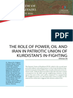The Role of Power, Oil and Iran in Patriotic Union of Kurdistan'S In-Fighting