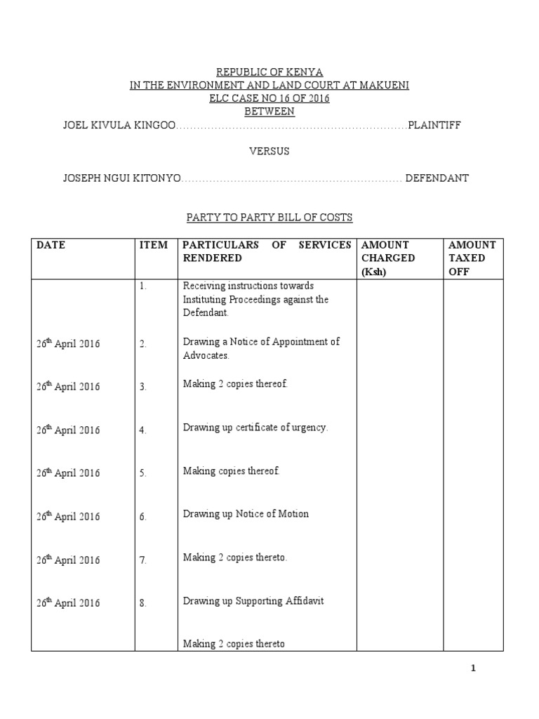 party-to-party-bill-of-costs-pdf-affidavit-separation-of-powers
