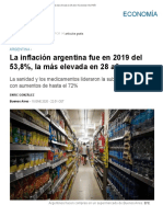 La Inflación Argentina Fue en 2019 Del 53,8%, La Más Elevada en 28 Años - Economía - EL PAÍS