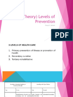 HCDS-Levels of Prevention