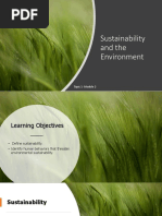 2-Sustainability and The Environment