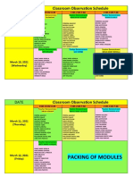 SCHED FOR COT