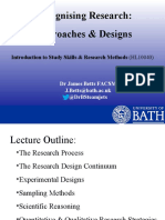 Recognising Research: Approaches & Designs: Introduction To Study Skills & Research Methods (HL10040)