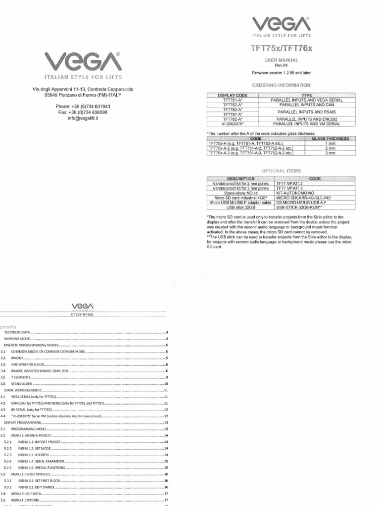 Vega Display | PDF