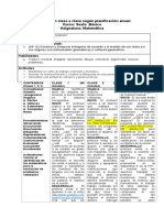 Planificación Clase A Clase Según Planificación Anual