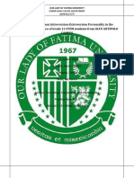 Correlation Between Introversion-Extroversion Personality in The Academic Performance of Grade 12 STEM Students From OLFU ANTIPOLO Campus