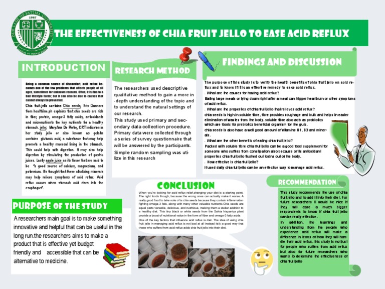 The Effectiveness of Chia Fruit Jello To Ease Acid Reflux Research