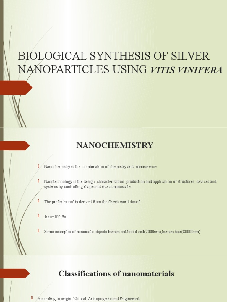 Green Synthesis of Silver Nanoparticles | PDF | Nanoparticle | Silver