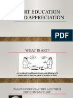 Art Education and Appreciation