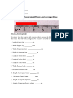 Scientific Measurement Scavenger Hunt