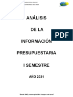 Comentarios de Los Gastos Sociales Año 2021 - I Semestre