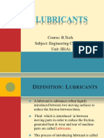 Engineering Chemistry Unit III(A) - Definition and Types of Lubricants