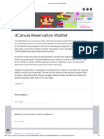 Dcanvas Reservation Waitlist: Email Address