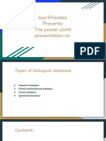 Types of Biological Databases Presentation