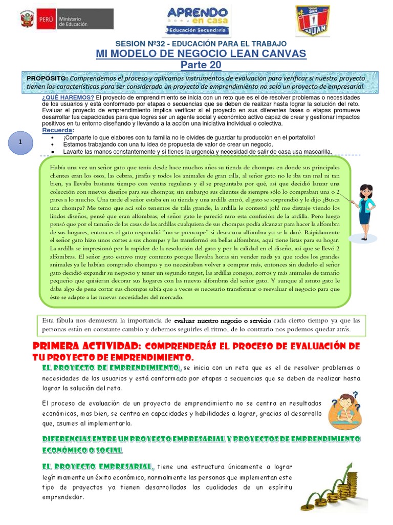 Evaluación de Proyectos Emprendedores | PDF | Iniciativa empresarial ...