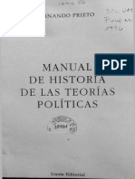 PRIETO, FERNANDO. Manual de Historia de Las Teorías Políticas