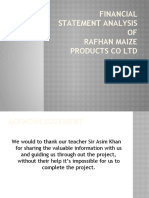 Financial Statement Analysis OF Rafhan Maize Products Co LTD