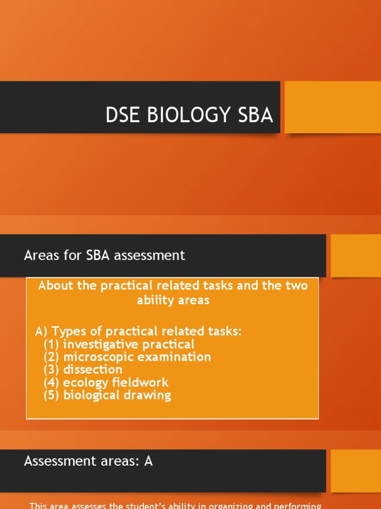 DSE BIOLOGY SBA - Introduction | PDF